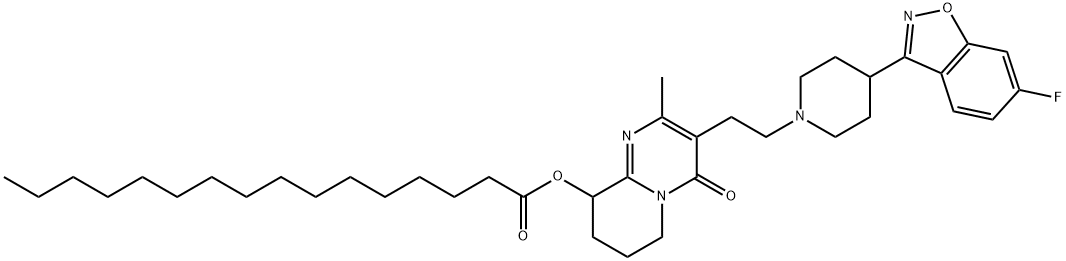 棕榈酸帕利哌酮 结构式