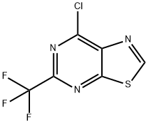 7-Chloro-5-(trifluoromethyl)[1,3]thiazolo[5,4-d]pyrimidine 结构式