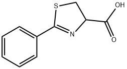 2-苯基-4,5-二氢噻唑-4-羧酸 结构式