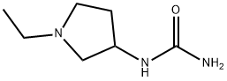 (1-Ethyl-3-pyrrolidinyl)urea 结构式