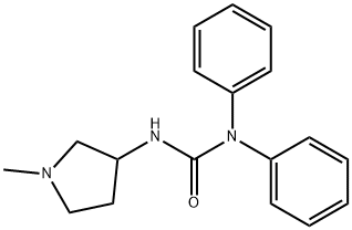 3-(1-Methyl-3-pyrrolidinyl)-1,1-diphenylurea 结构式