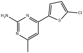 4-(5-CHLORO-2-THIENYL)-6-METHYL-2-PYRIMIDINAMINE 结构式