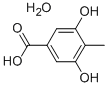 3,5-二羟基-4-甲基苯甲酸 半水合物 结构式
