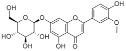 柯伊利素-7-O-葡萄糖苷 结构式