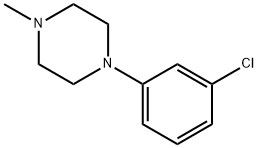 1-(3-氯苯基)-4-甲基哌嗪 结构式