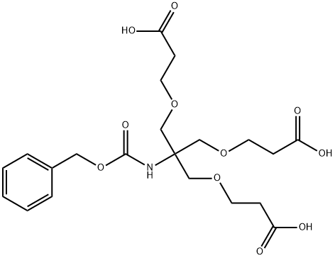 3,3'-[[2-(CBZ-氨基)-2-[(2-羧基乙氧基)甲基]丙烷-1,3-二基]双(氧基)]二丙酸 结构式
