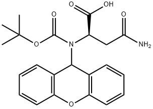 N-叔丁氧羰基-N'-氧蒽基-D-天门冬酰胺 结构式