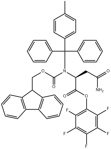 FMOC-ASN(MTT)-OPFP 结构式