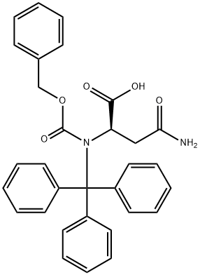 N2-[(苄氧基)羰基]-N-(三苯基甲基)-D-天冬氨酰胺 结构式