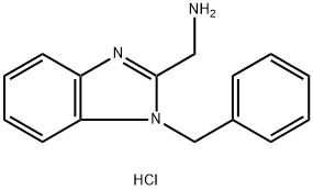 (1-苄基-1H-苯并咪唑-2-基)甲胺双盐酸盐 结构式