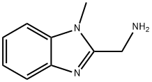 (1-甲基-1H-苯并眯唑-2-基)甲胺 结构式