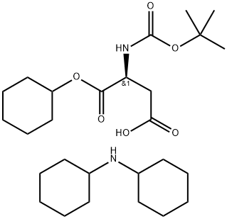 二环己胺(S)-3-((叔丁氧基羰基)氨基)-4-(环己氧基)-4-氧代丁酸酯 结构式