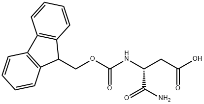 N-芴甲氧羰基-D-天冬氨酸-ALPHA-酰胺 结构式