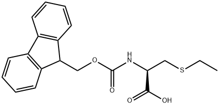 S-乙基-N-[芴甲氧羰基]-L-半胱氨酸 结构式