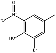2-溴-4-甲基-6-硝基苯酚 结构式