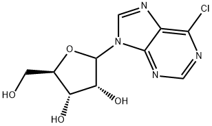 6-氯嘌呤核糖核苷 结构式
