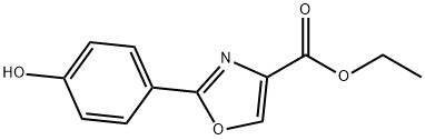2-(4'-羟基苯基)-1,3-恶唑-4-羧酸乙酯 结构式