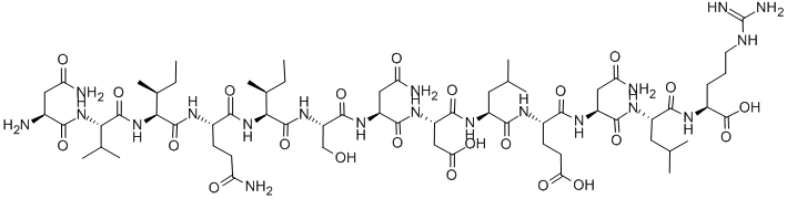 ASN-VAL-ILE-GLN-ILE-SER-ASN-ASP-LEU-GLU-ASN-LEU-ARG 结构式