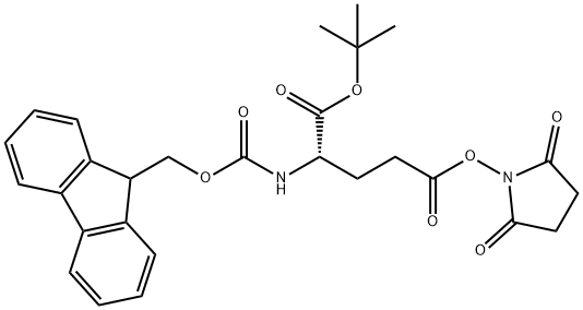 N-Alpha-Fmoc-L-glutamic acid gamma-succinimide ester alpha-tert-butyl ester 结构式
