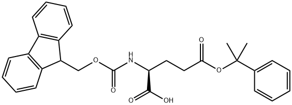N-[(9H-芴-9-基甲氧基)羰基]-L-谷氨酸 5-(1-甲基-1-苯基乙基)酯 结构式