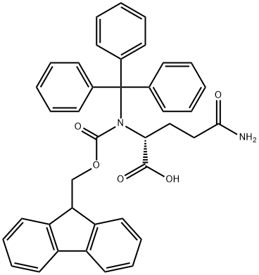 N-Fmoc-N'-三苯甲基-D-谷氨酰胺 结构式