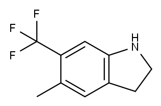 5-甲基-6-三氟甲基吲哚啉 结构式