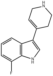 7-氟-3-(1,2,3,6-四氢-4-吡啶基)-1H-吲哚 结构式