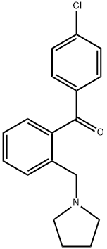 (4-氯苯基)(2-(吡咯烷-1-基甲基)苯基)甲酮 结构式
