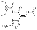 4-THIAZOLEACETIC ACID, ALPHA-[(ACETYLOXY)IMINO]-2-AMINO-, ANHYDRIDE WITH O,O-DIETHYL HYDROGEN PHOSPHOROTHIOATE, (Z)- 结构式