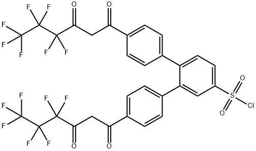 4,4''-双(4,4,5,5,6,6,6-七氟-1,3-二氧己基)-邻三联苯-4-磺酰氯 结构式