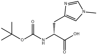 BOC-D-组氨酸(1-甲基) 结构式