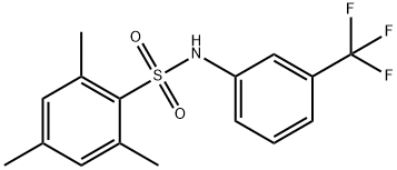 2,4,6-三甲基-N-[3-(三氟甲基)苯基]苯磺酰胺 结构式