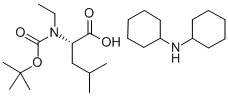 2-(BOC--乙基-氨基)-4-甲基-戊酸二环己胺 结构式