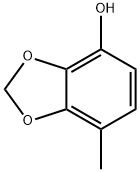 1,3-Benzodioxol-4-ol,  7-methyl- 结构式