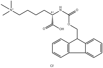 N-芴甲氧羰基-N',N',N'-三甲基-L-赖氨酸氯化物 结构式