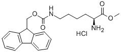 N'-芴甲氧羰基-L-赖氨酸甲酯盐酸盐 结构式