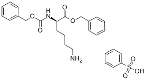 苄基((苄氧基)羰基)-D-赖氨酸苯磺酸盐 结构式
