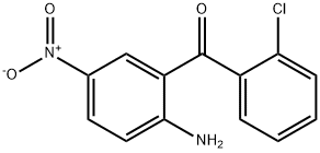 2-氨基-5-硝基-2'-氯二苯甲酮 结构式