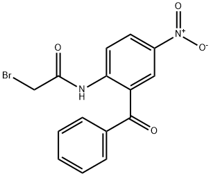 5 -硝基- 2 -(溴乙酰氨基)二苯甲酮 结构式