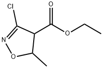 4-Isoxazolecarboxylicacid,3-chloro-4,5-dihydro-5-methyl-,ethylester(9CI) 结构式