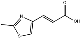 (E)-3-(2-甲基噻唑-4-基)丙烯酸 结构式