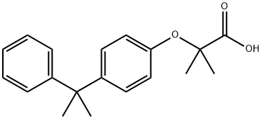 丙酸,2-甲基-2-(4-(1-甲基-1-苯基乙基)苯氧基)- 结构式