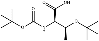 N-BOC-O-叔-丁基-D-苏氨酸 结构式