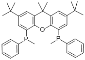 (R,R)-2,7-DI-TERT-BUTYL-9,9-DIMETHYL-4,5-BIS(METHYLPHENYLPHOSPHINO)XANTHENE 结构式