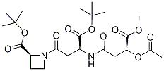 (2S,3S,3''S)-N-[3-(3-acetoxy-3-methoxycarbonylpropanamido)-3-tert-butoxycarbonylpropanoyl]azetidine-2-carboxylic Acid tert-butyl Ester 结构式