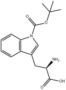 N-叔丁氧羰基-D-色氨酸 结构式
