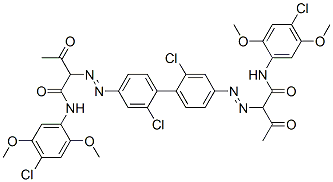 2,2"-[(2,2'-二氯-4,4'-联苯亚基)二偶氮]二[4'-氯代-2',5'-二甲氧]乙酰乙酰苯胺 结构式