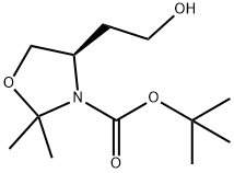 (R)-叔丁基4-(2-羟基乙基)-2,2-二甲基噁唑啉-3-羧酸 结构式