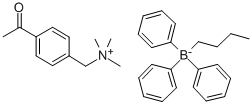 N-(4-ACETYLBENZYL)-N,N,N-TRIMETHYL AMMONIUM BUTYLTRIPHENYL BORATE 结构式