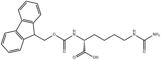 N-芴甲氧羰基-D-高瓜氨酸 结构式
